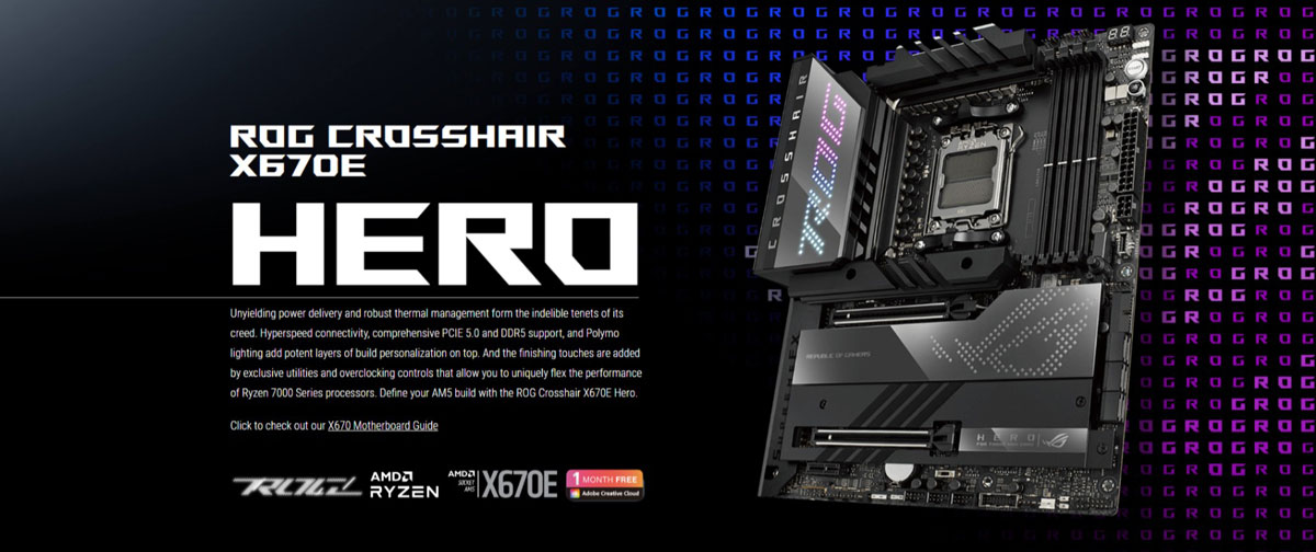 ASUS ROG CROSSHAIR X670E HERO AM5 ATX Gaming Motherboard Price in Bangladesh